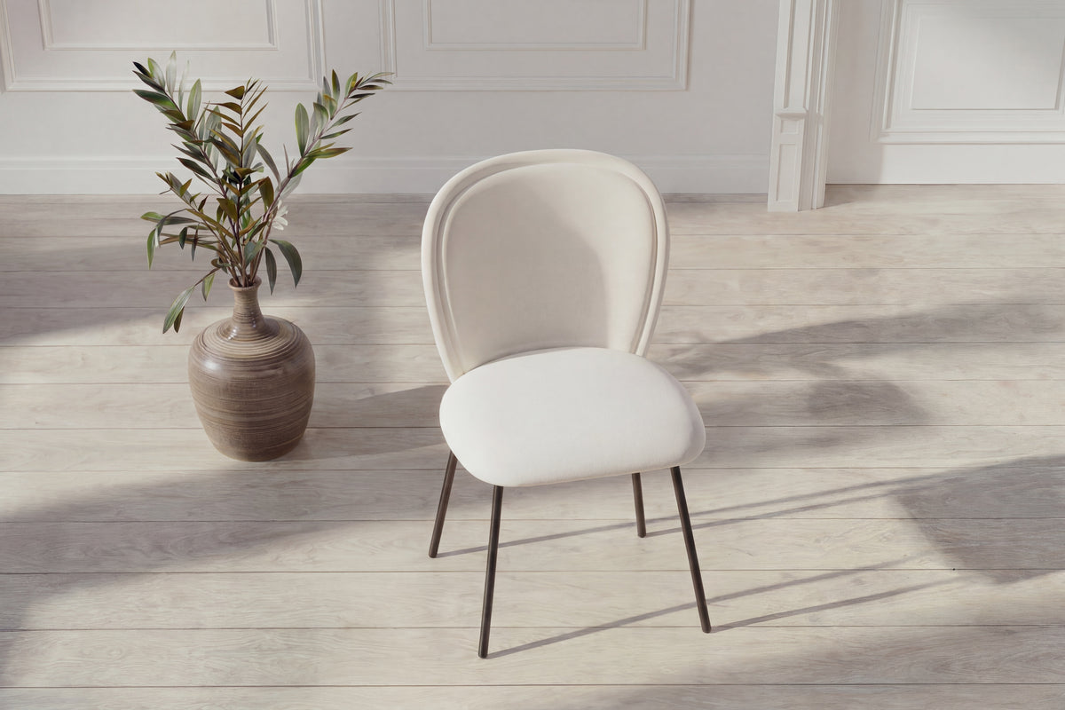 Carl spisebordsstole - creme, sort - 2 stk. - billede 5