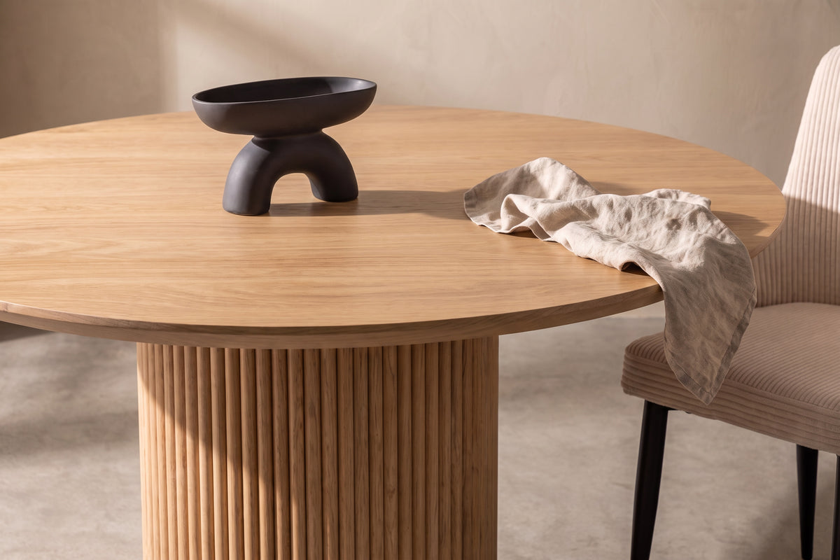 Reko rundt spisebord - Ø120 cm - natur - billede 4