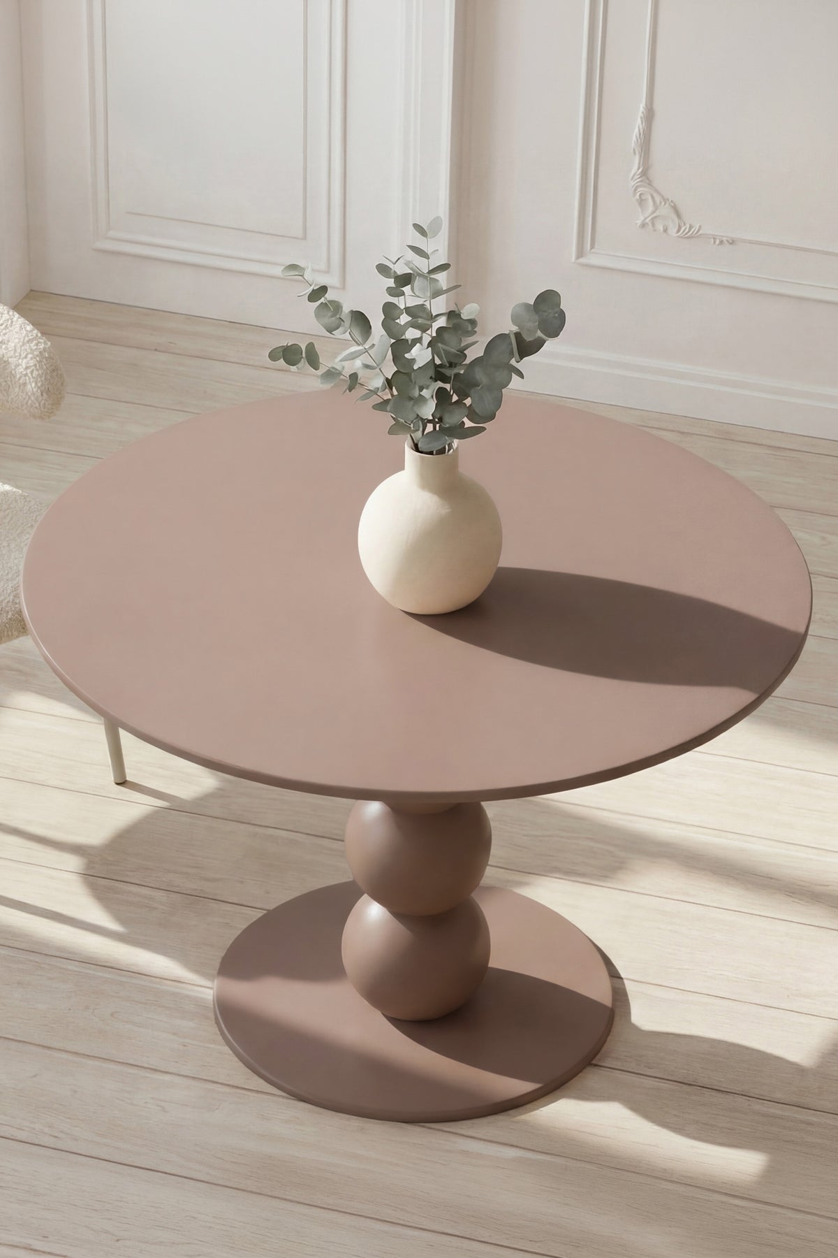 Boule rundt spisebord - Ø110 cm - brun - billede 7