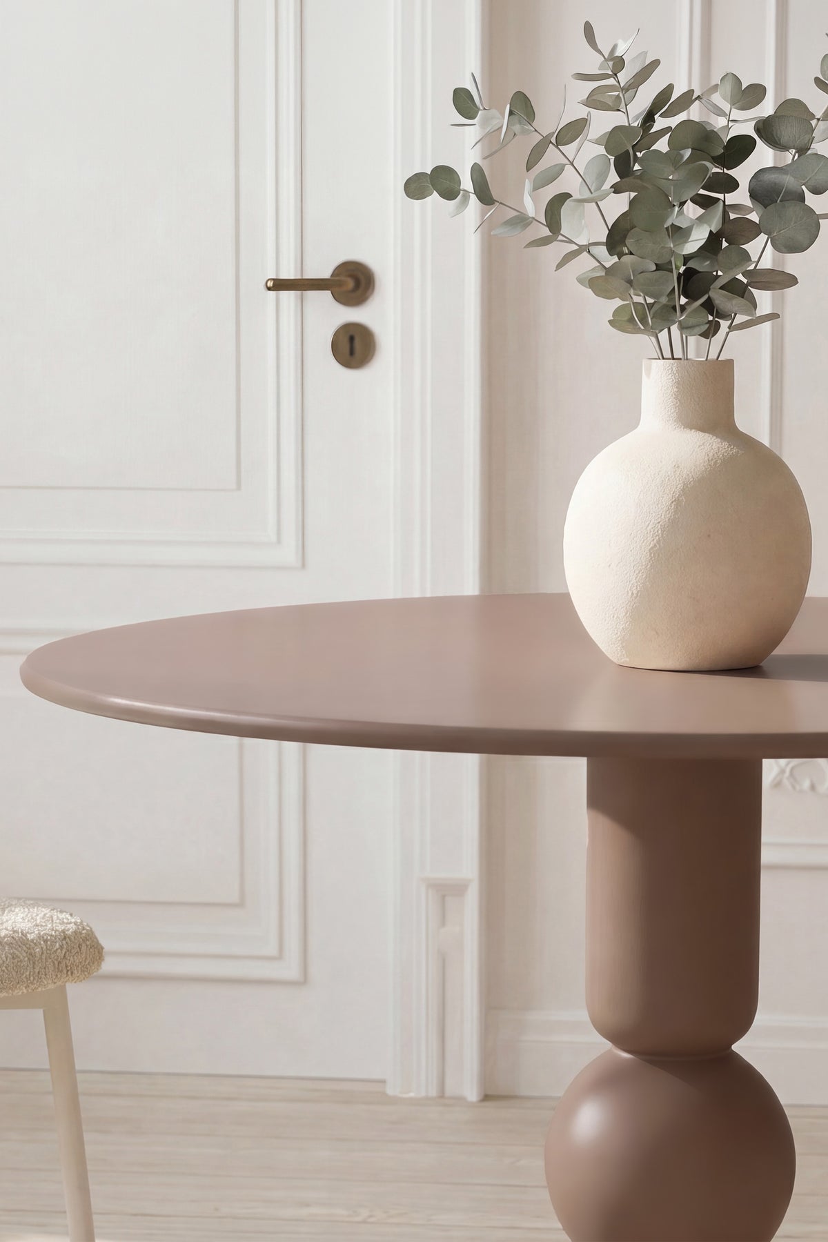 Boule rundt spisebord - Ø110 cm - brun - billede 8