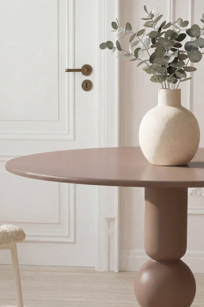 Boule rundt spisebord - Ø110 cm - brun - billede 8