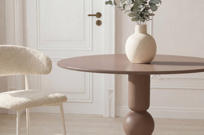 Boule rundt spisebord - Ø110 cm - brun - billede 4