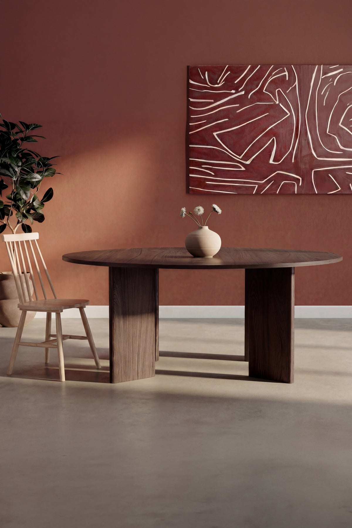 Graos rundt spisebord - Ø180 cm - mokka - billede 7