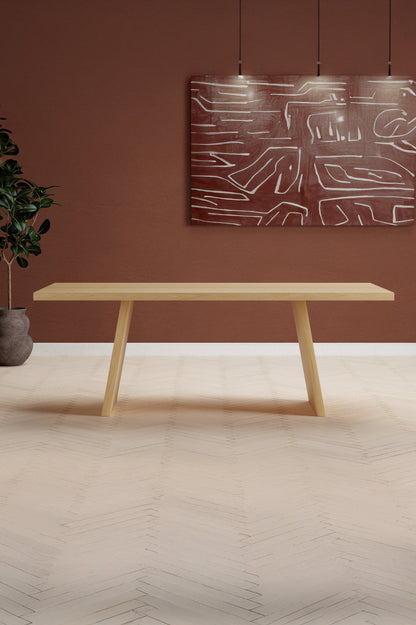 Logga spisebord - 210 × 100 cm - natur - billede 5