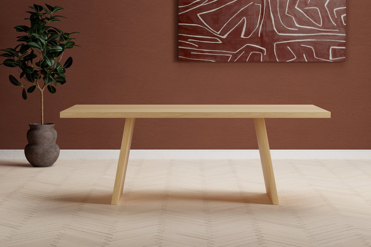 Logga spisebord - 210 × 100 cm - natur - billede 4