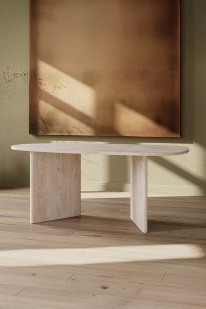 Grönvik ovalt spisebord - 180 × 90 cm - natur - billede 5