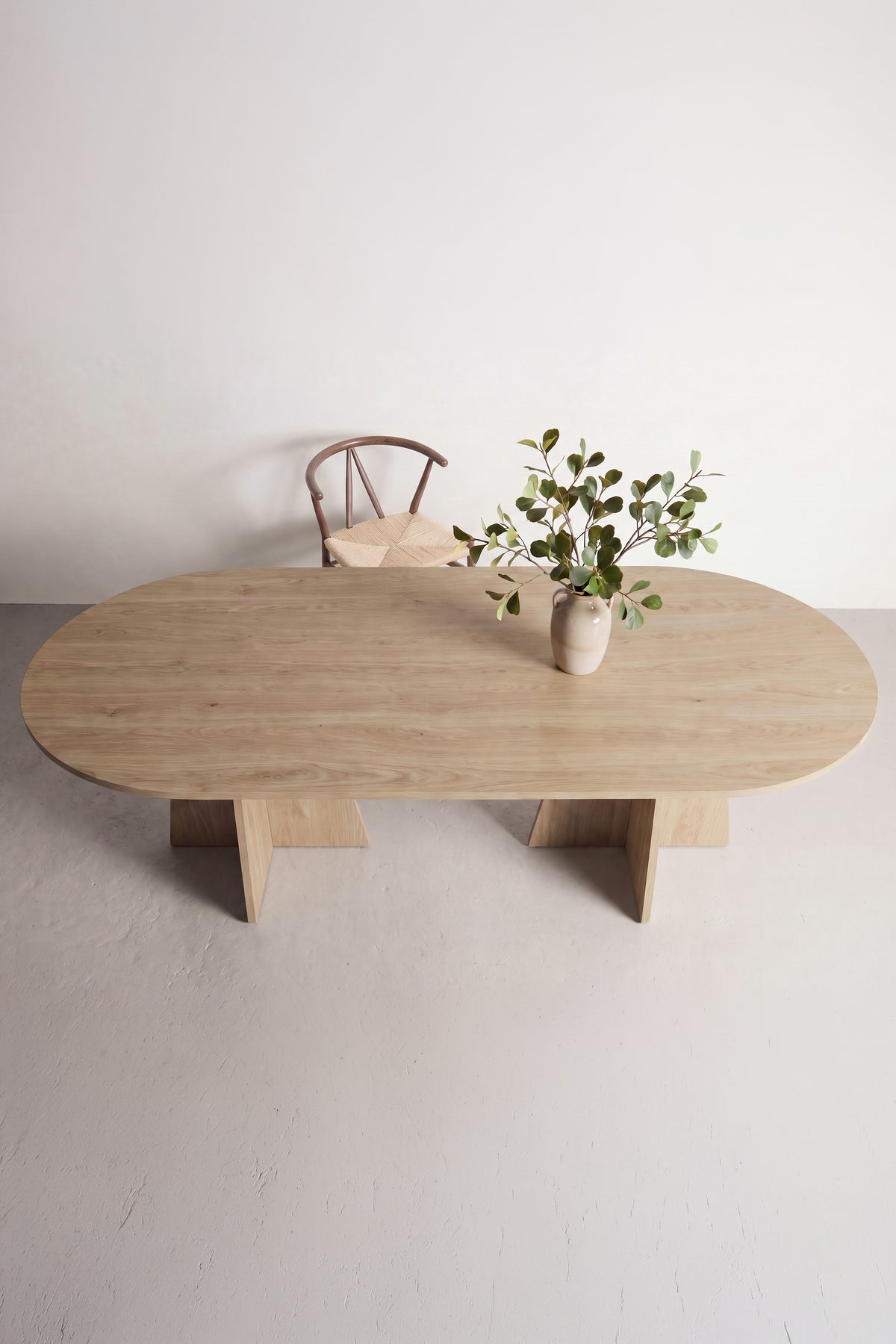 Bootcut ovalt spisebord - 200 × 100 cm - eg-look, natur - billede 10