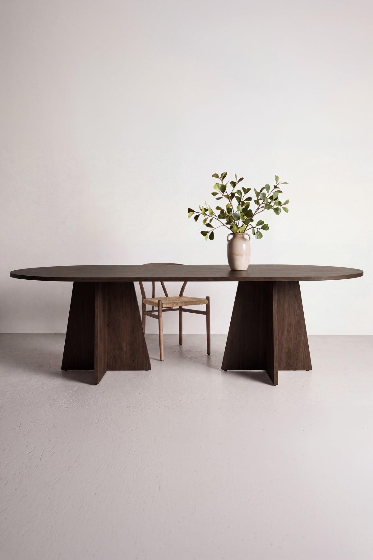 Bootcut ovalt spisebord - 200 × 100 cm - mokka - billede 9