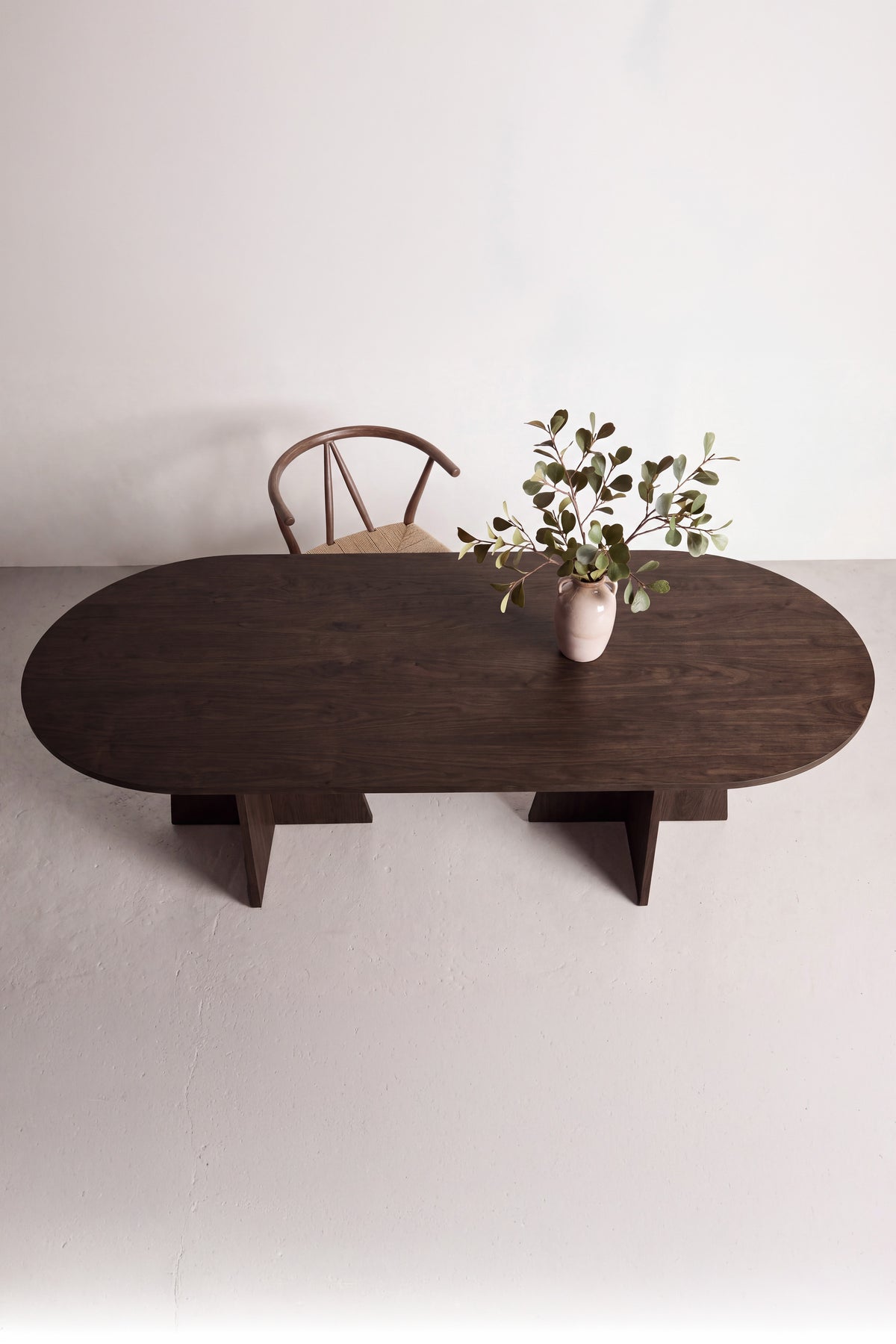 Bootcut ovalt spisebord - 200 × 100 cm - mokka - billede 10