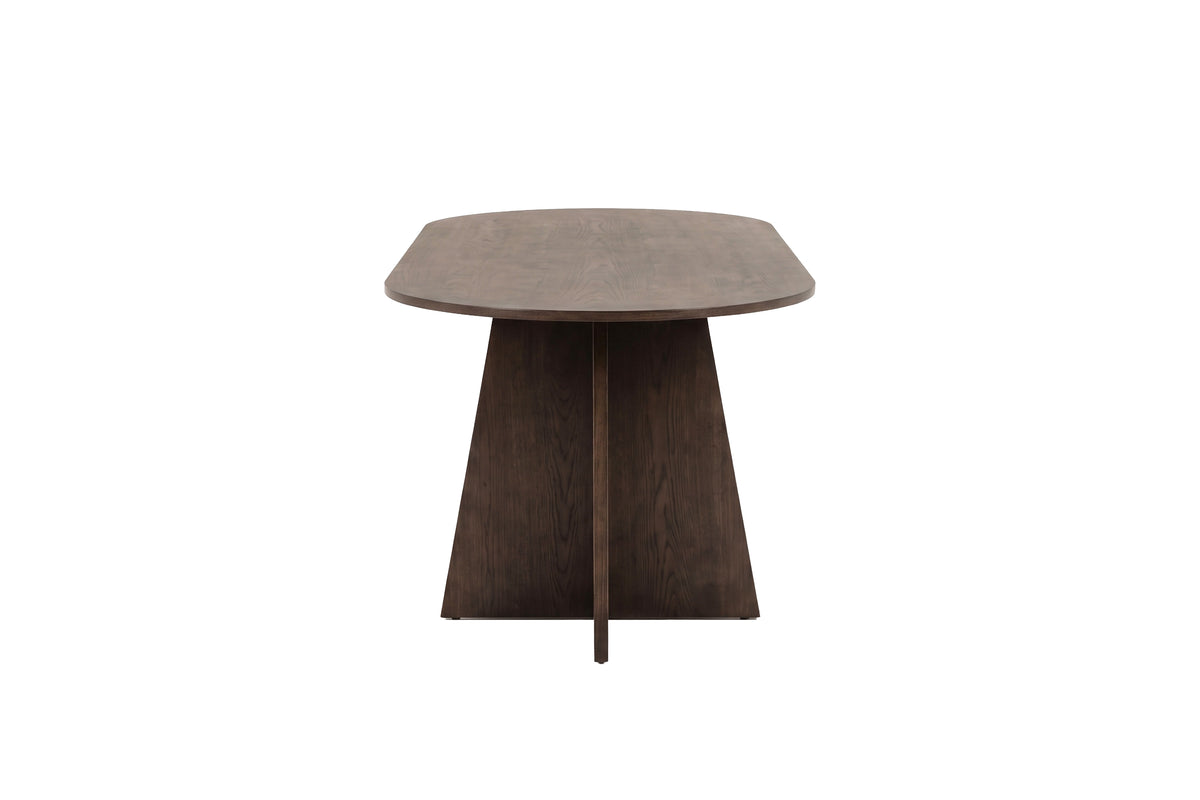 Bootcut ovalt spisebord - 200 × 100 cm - mokka - billede 3
