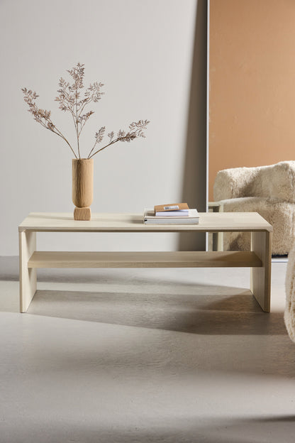 Telemarket sofabord - 110 × 50 cm - hvidpigmenteret - billede 18