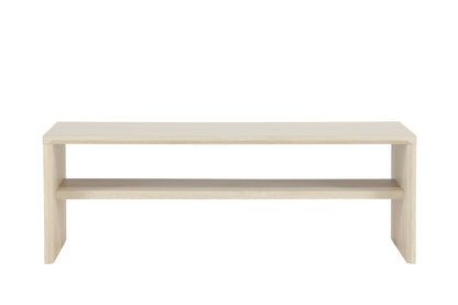 Telemarket sofabord - 110 × 50 cm - hvidpigmenteret - billede 1