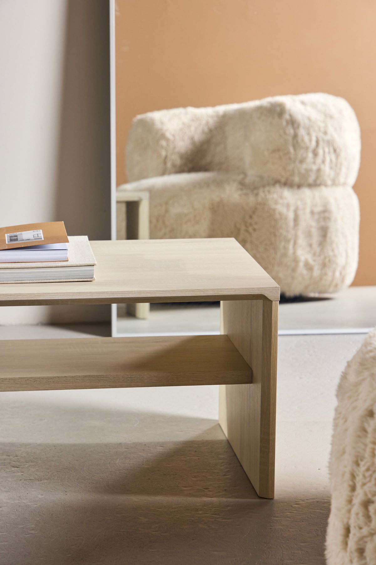 Telemarket sofabord - 110 × 50 cm - hvidpigmenteret - billede 19