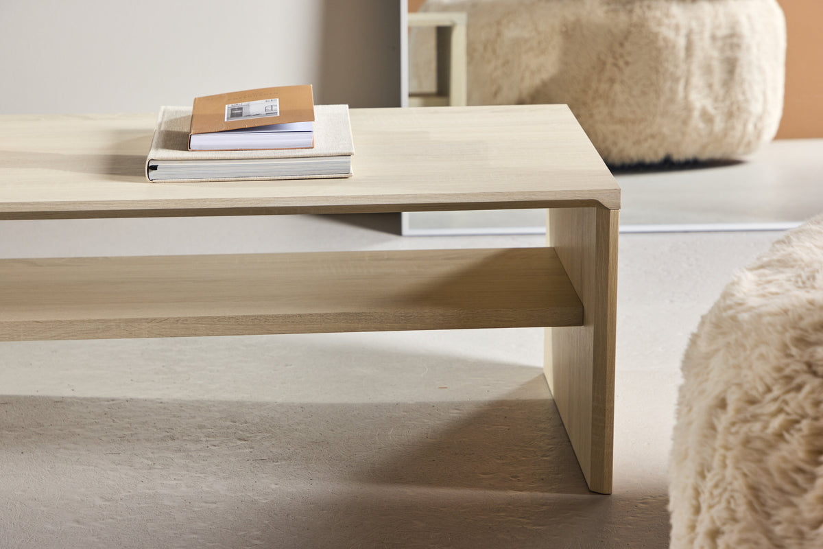 Telemarket sofabord - 110 × 50 cm - hvidpigmenteret - billede 14