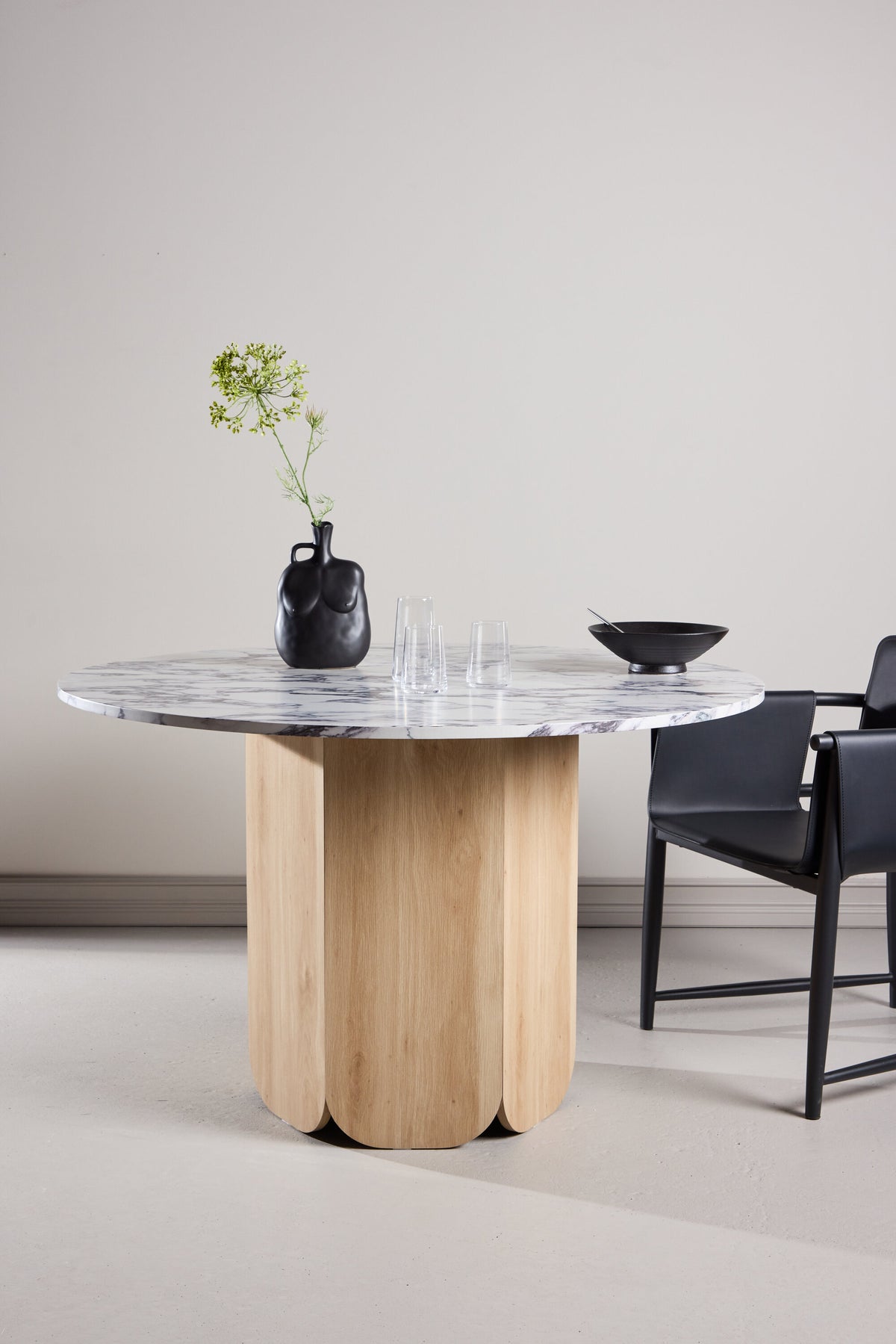 Tekla rundt spisebord - Ø120 cm - lysegrå, natur - billede 19