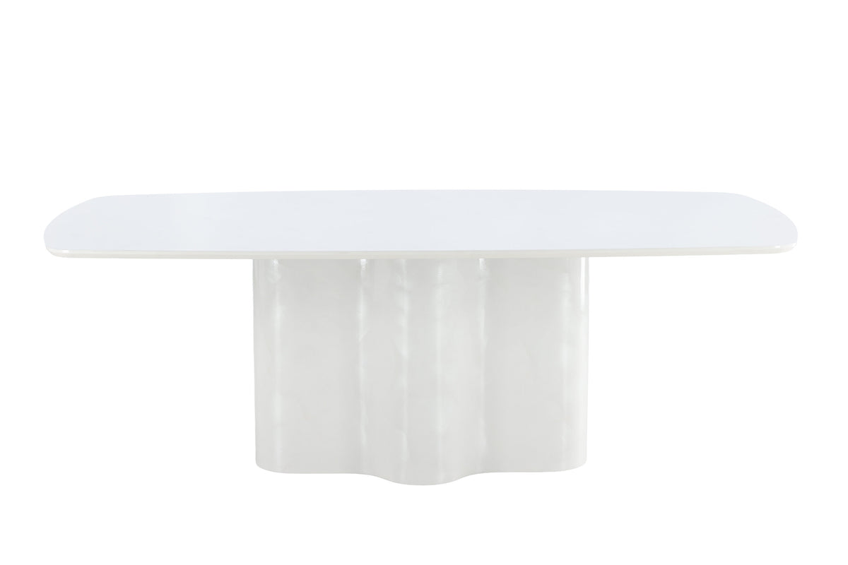 Väddö spisebord - 220 × 110 cm - hvid - billede 1
