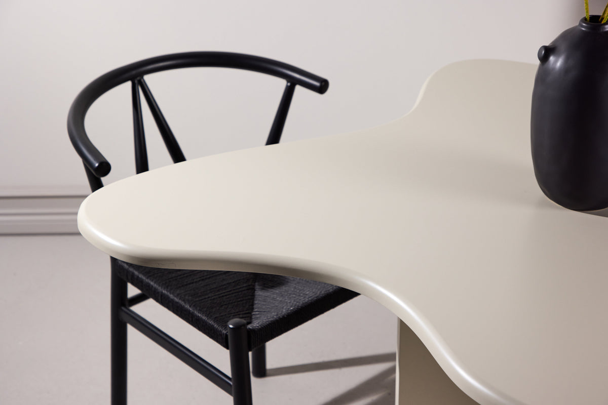 Flower ovalt spisebord - 190 × 123 cm - beige - billede 18