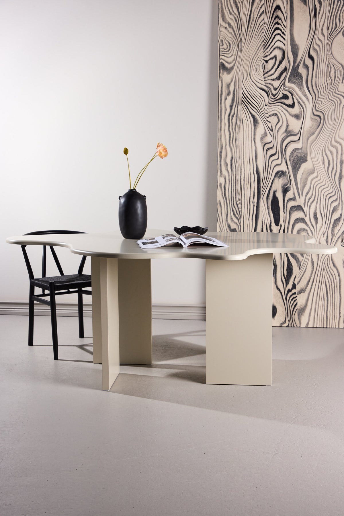 Flower ovalt spisebord - 190 × 123 cm - beige - billede 20