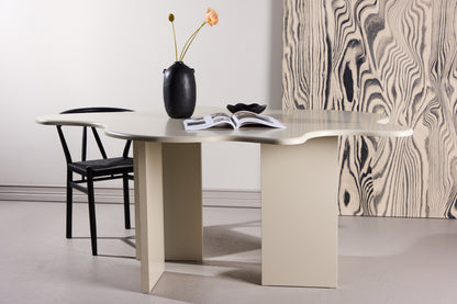 Flower ovalt spisebord - 190 × 123 cm - beige - billede 14