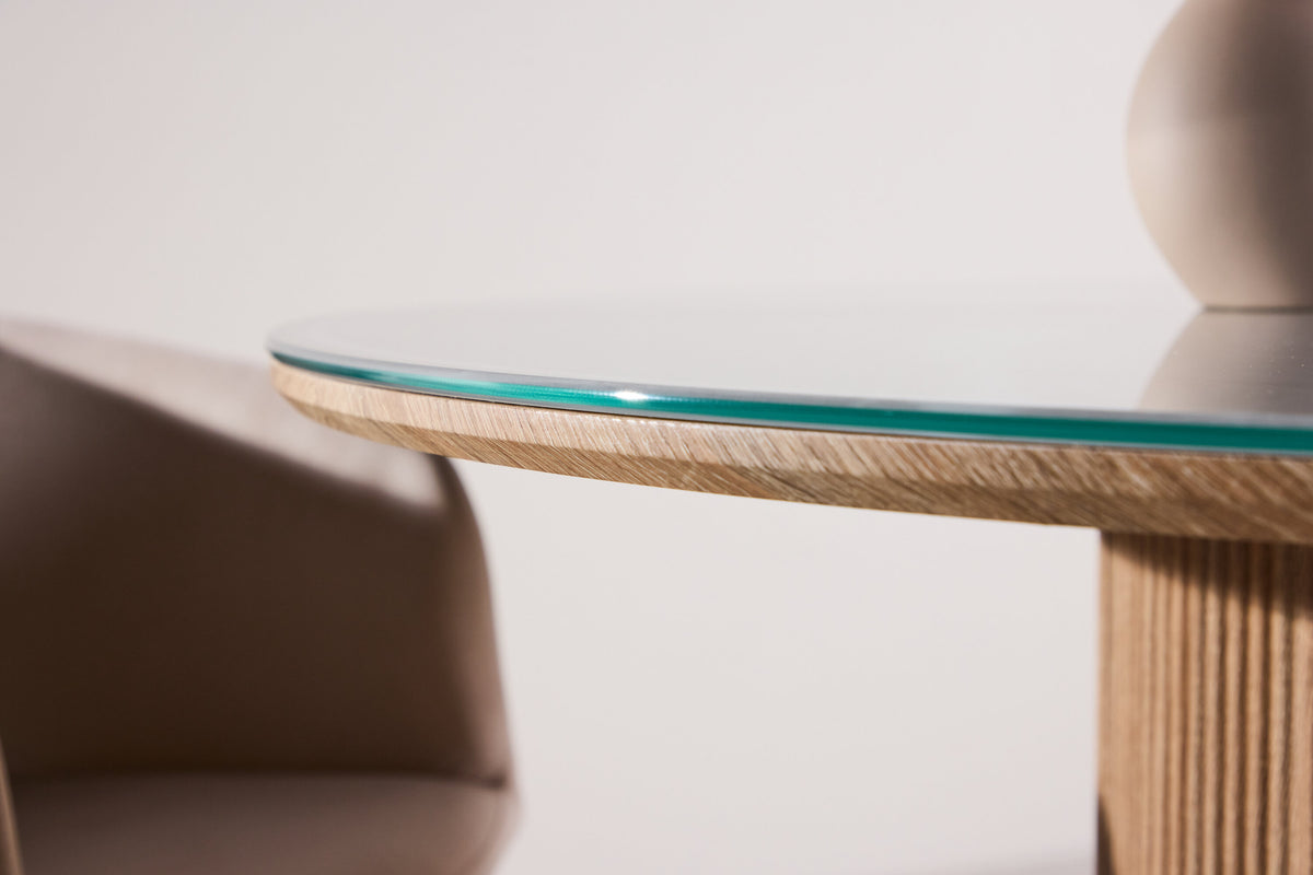 Härön rundt spisebord - Ø120 cm - natur, hvid - billede 16