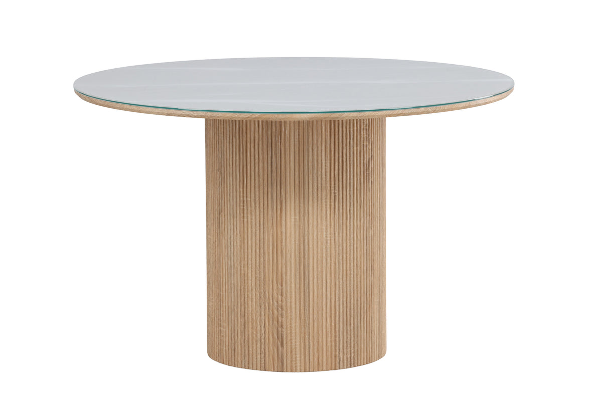 Härön rundt spisebord - Ø120 cm - natur, hvid - billede 10