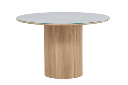 Härön rundt spisebord - Ø120 cm - natur, hvid - billede 11