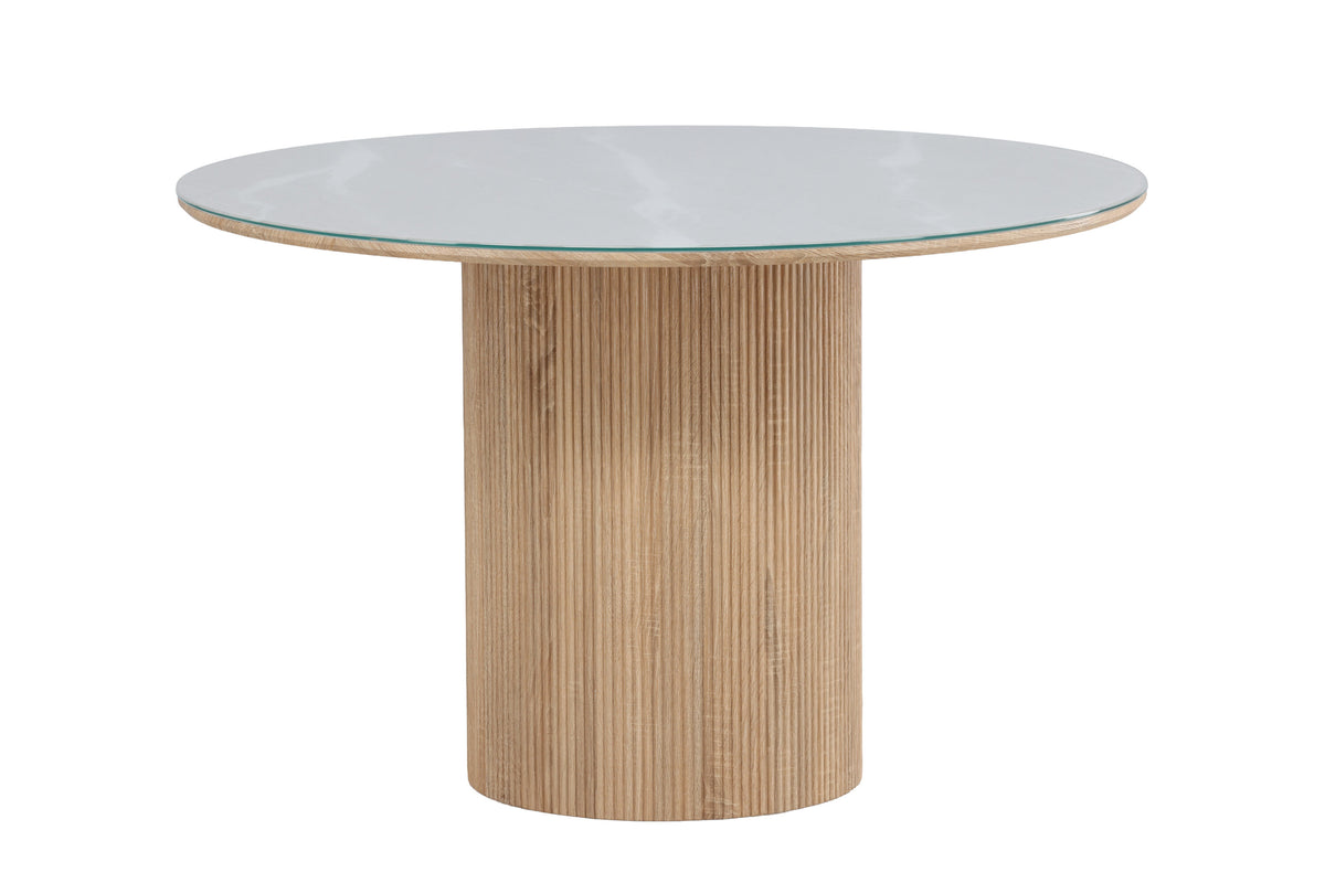 Härön rundt spisebord - Ø120 cm - natur, hvid - billede 2