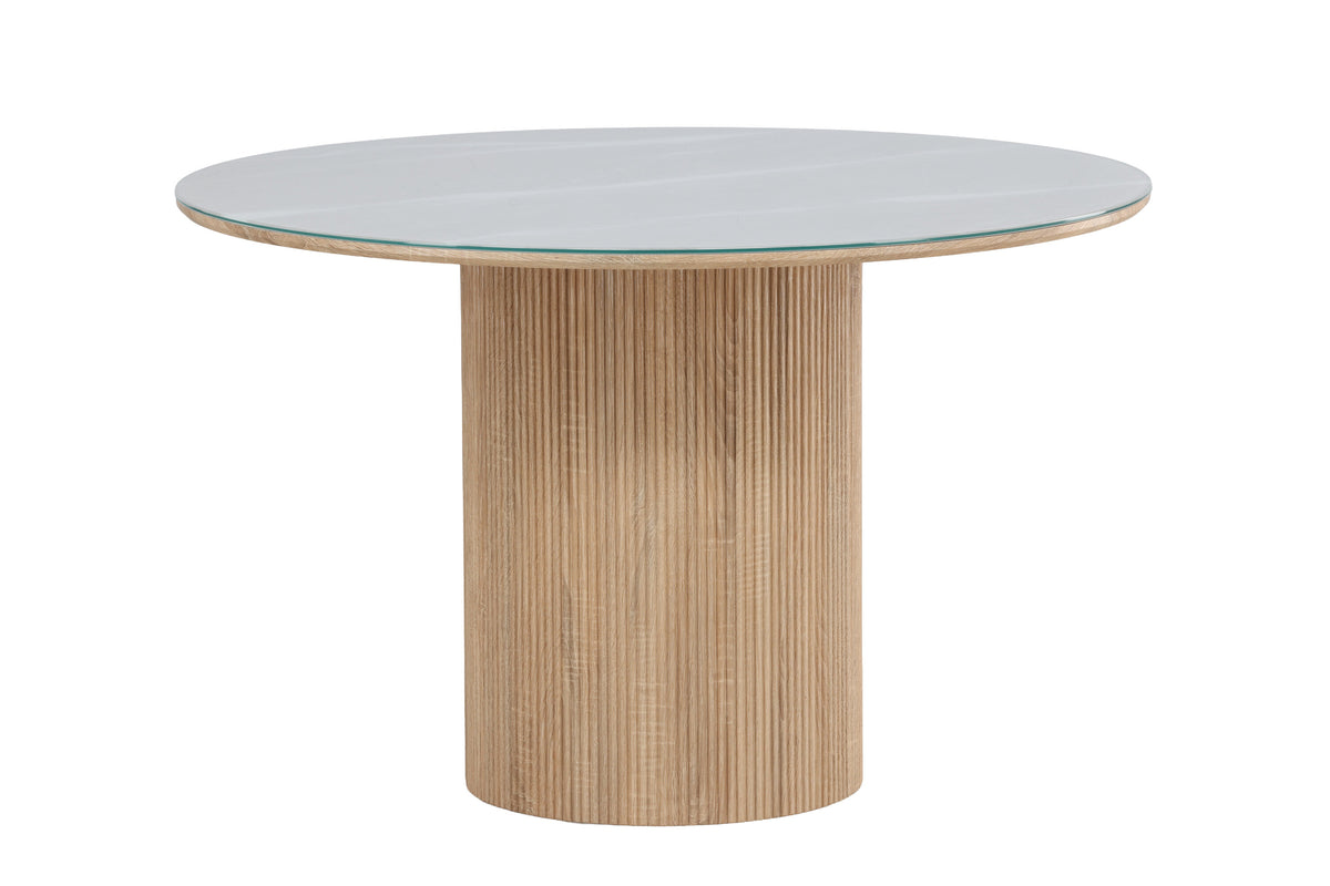 Härön rundt spisebord - Ø120 cm - natur, hvid - billede 4