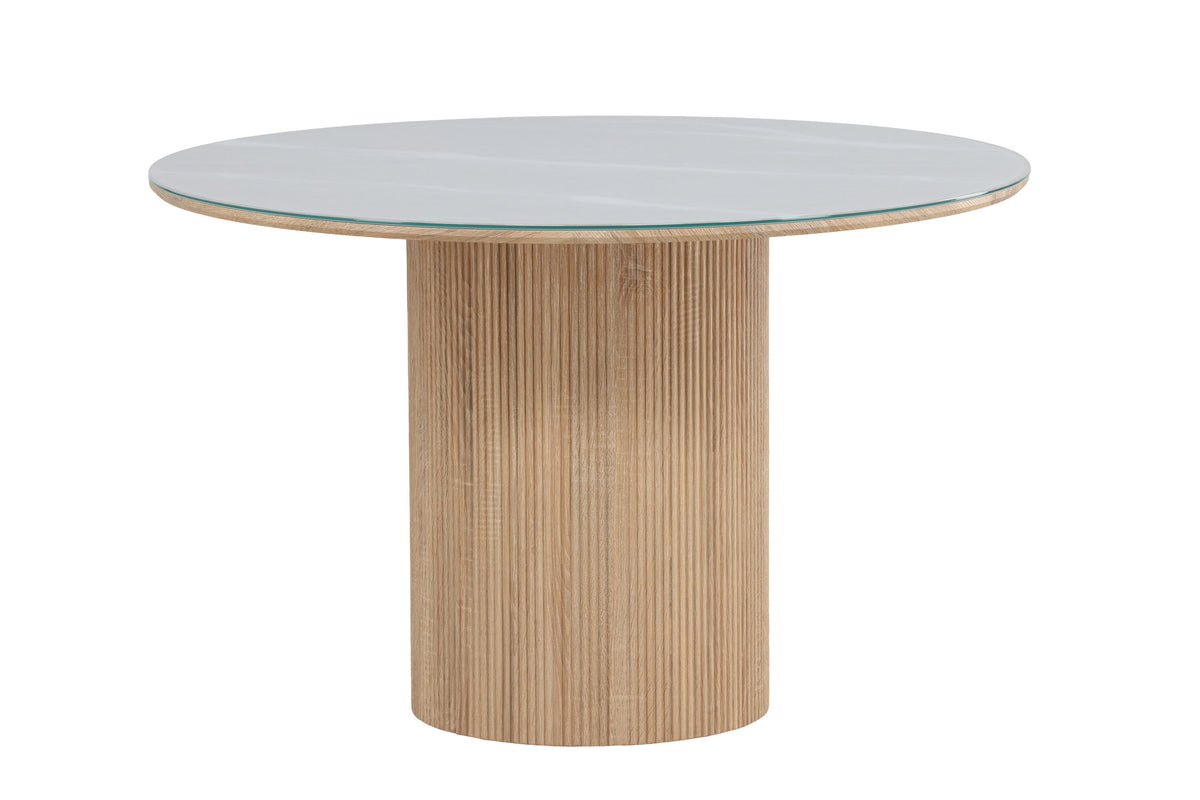 Härön rundt spisebord - Ø120 cm - natur, hvid - billede 6