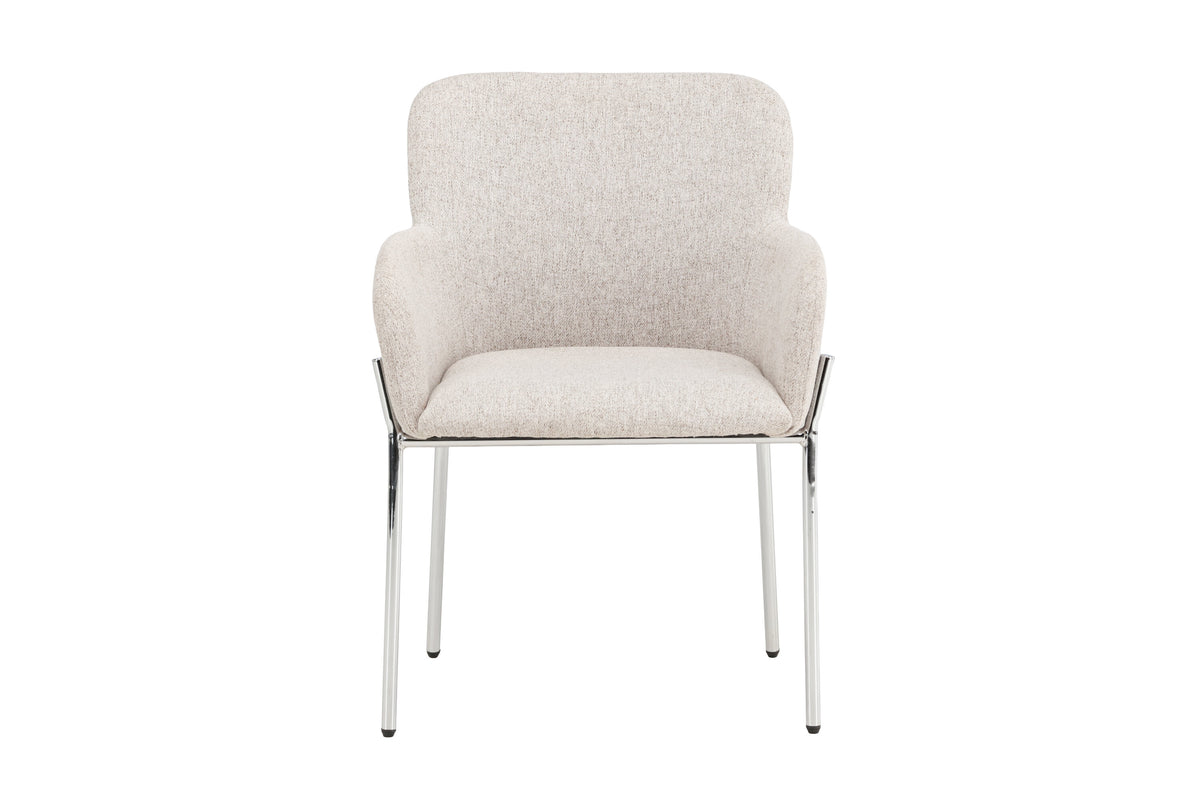 Vätö spisebordsstol - beige, sølv - billede 1