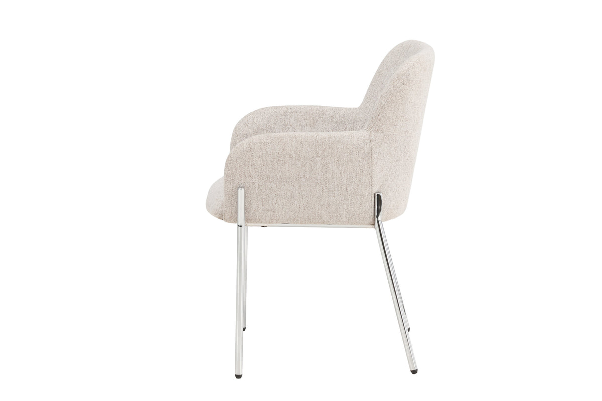 Vätö spisebordsstol - beige, sølv - billede 4