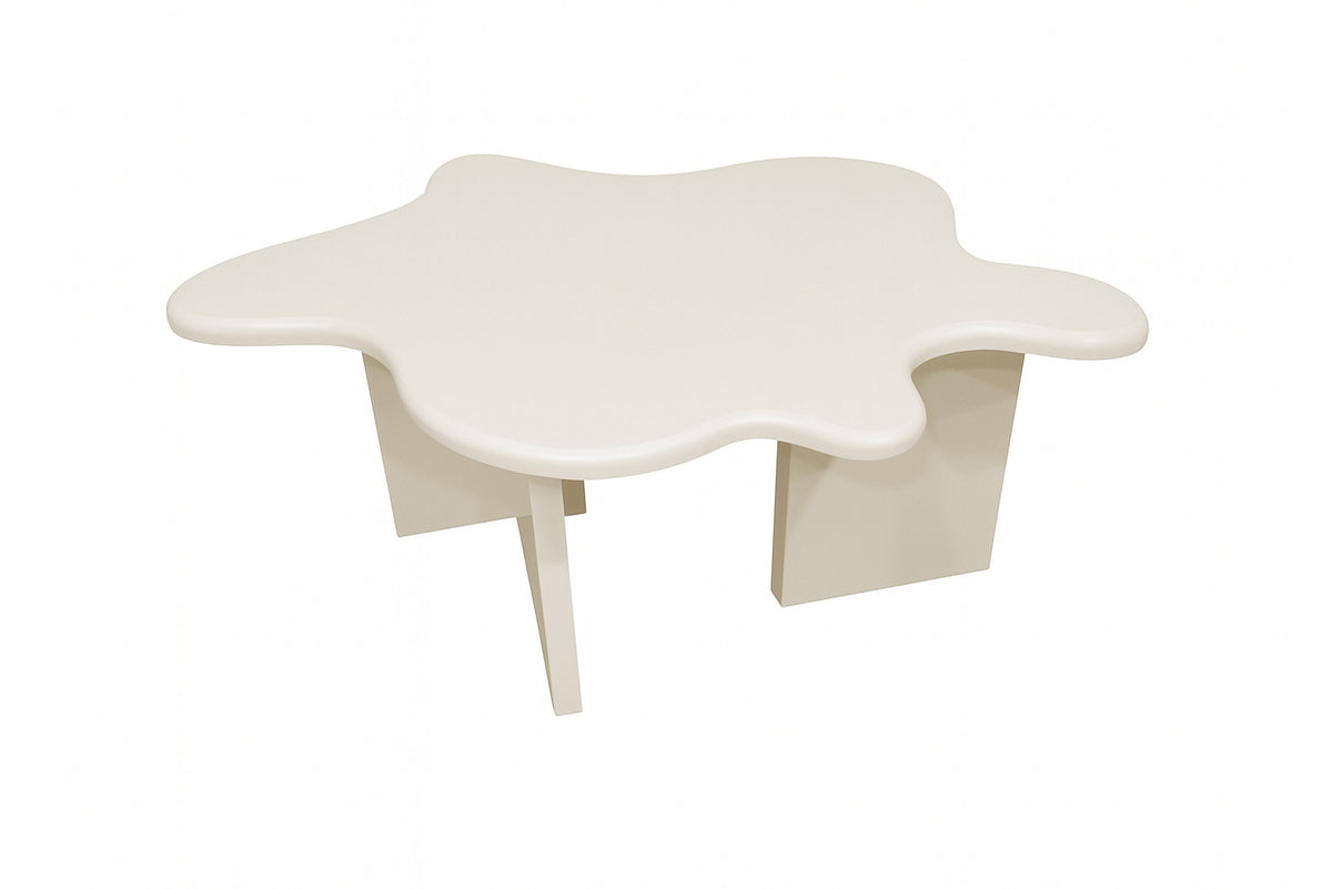 Flower sofabord - 116 × 76 cm - beige - billede 1