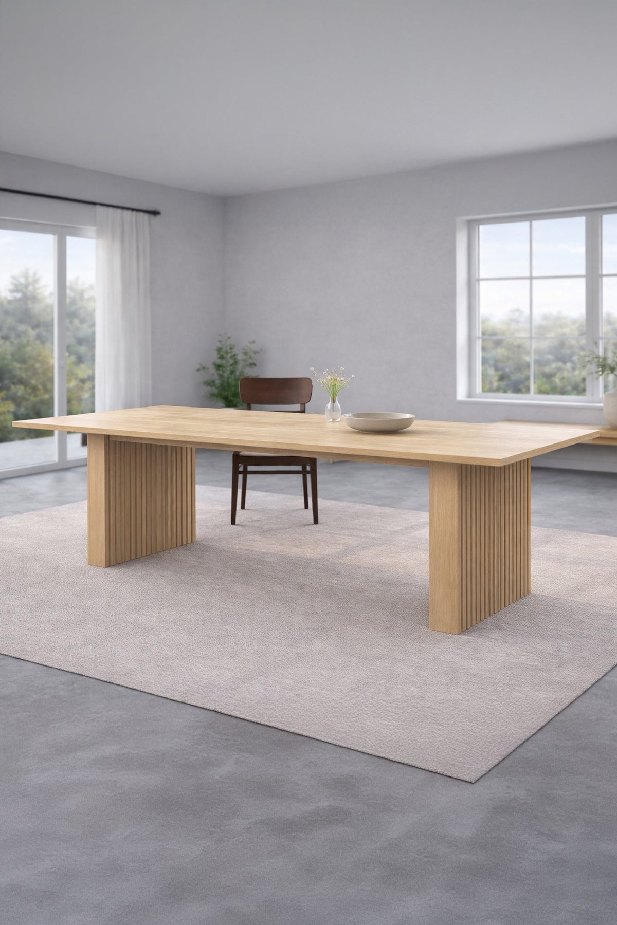 Humle spisebord - 200 × 100 cm - natur - billede 3