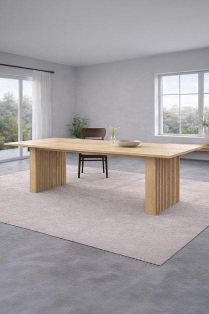 Humle spisebord - 200 × 100 cm - natur - billede 3