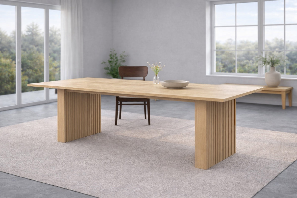 Humle spisebord - 200 × 100 cm - natur - billede 2