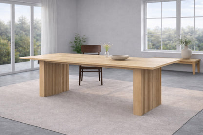 Humle spisebord - 200 × 100 cm - natur - billede 2