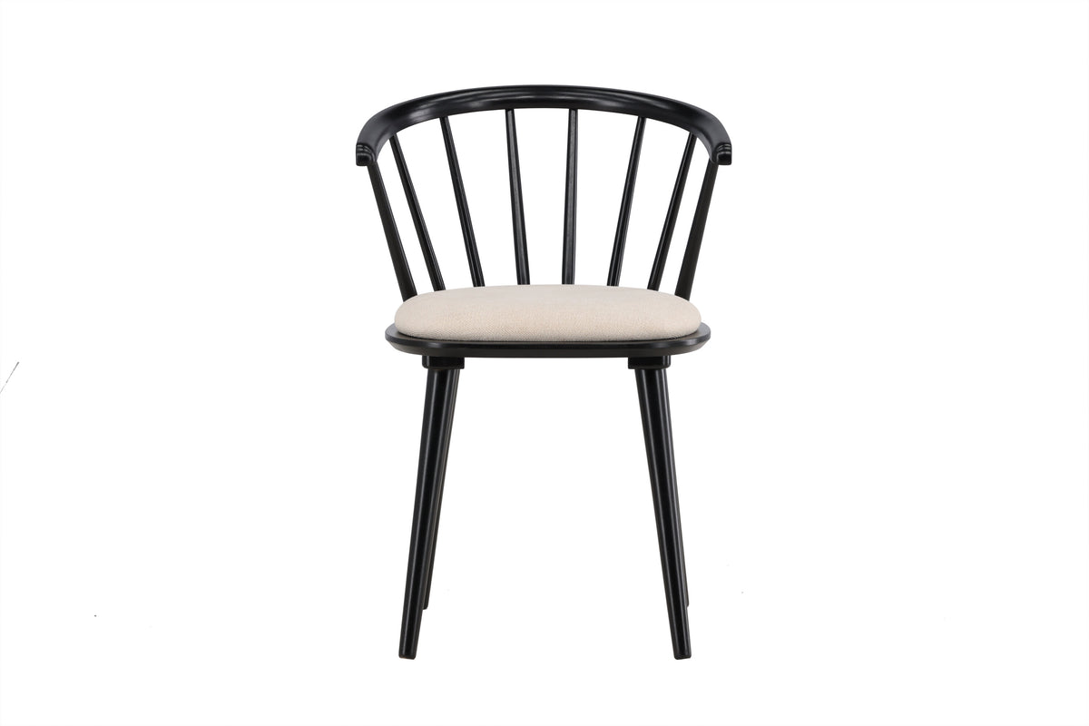 Bobby spisebordsstole - beige, sort - 2 stk. - billede 1