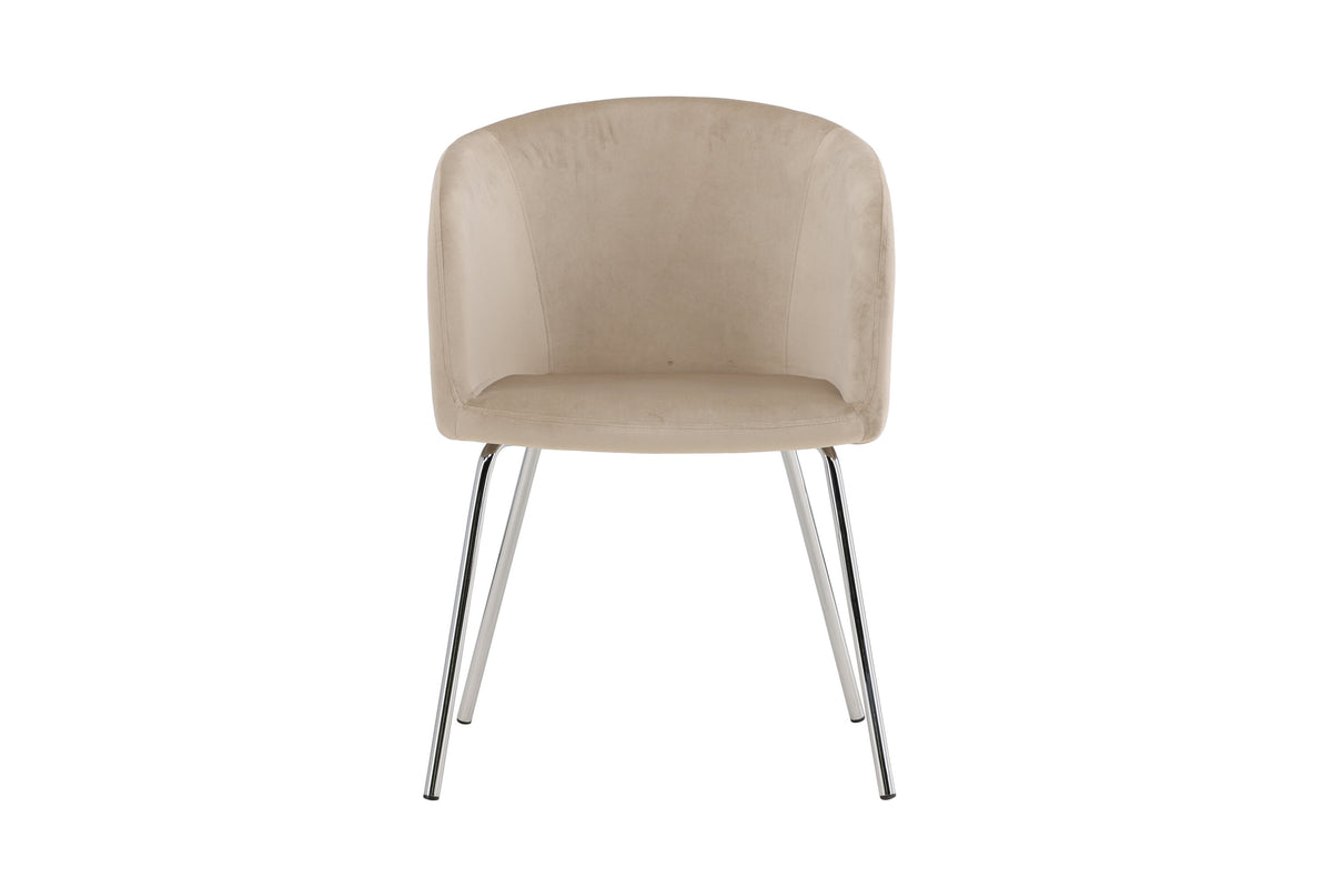 Berit spisebordsstol - beige, sølv - billede 1