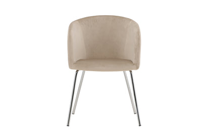 Berit spisebordsstol - beige, sølv - billede 1