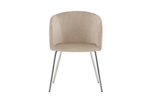 Berit spisebordsstol - beige, sølv - billede 1