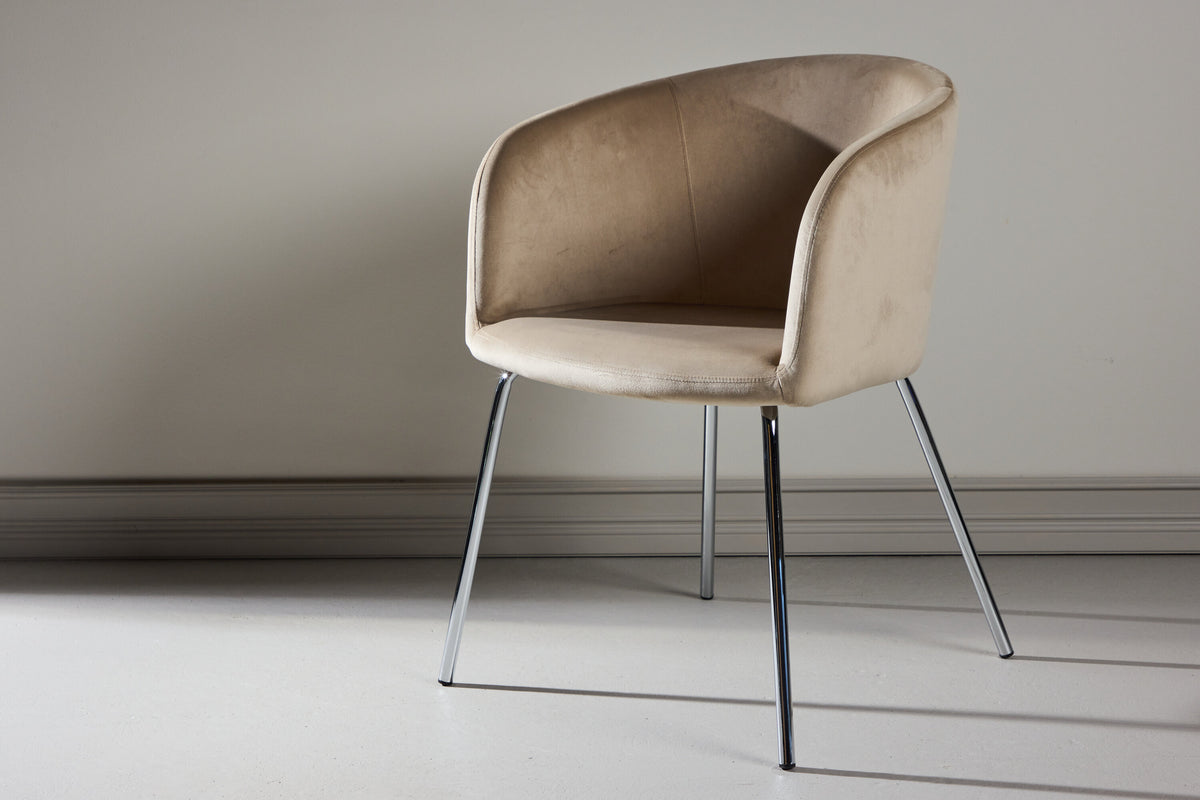 Berit spisebordsstol - beige, sølv - billede 13