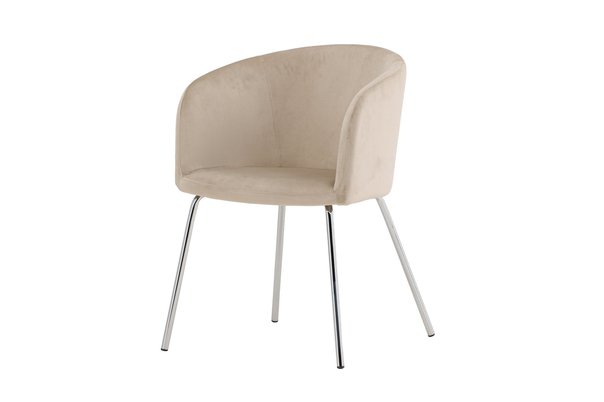 Berit spisebordsstol - beige, sølv - billede 2