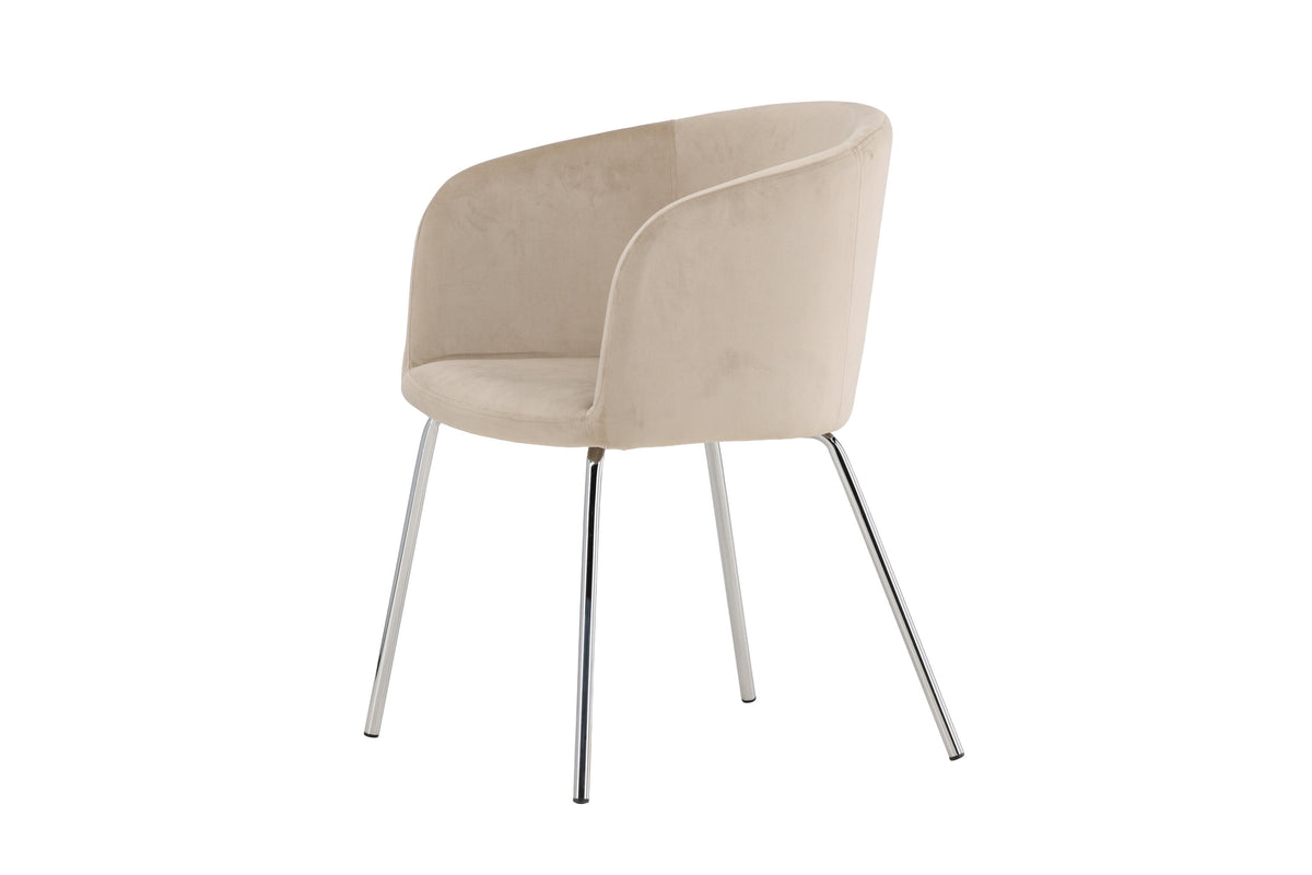 Berit spisebordsstol - beige, sølv - billede 3