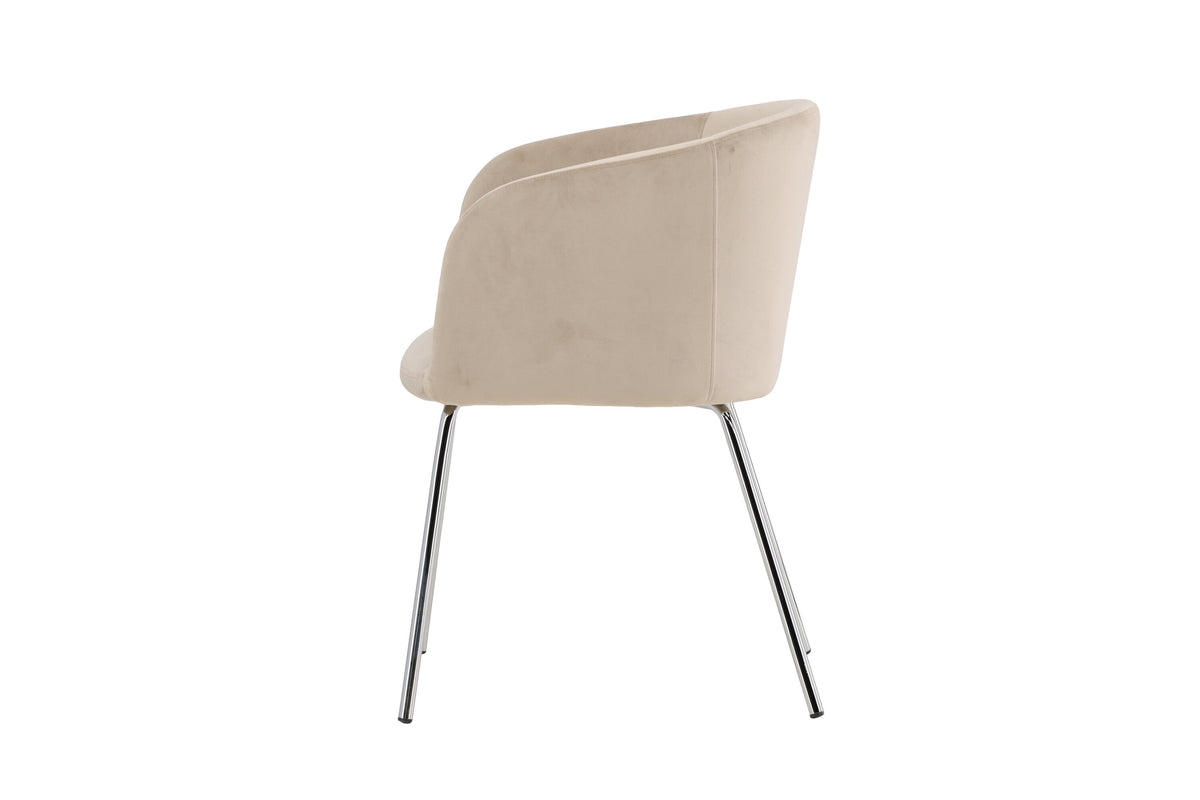 Berit spisebordsstol - beige, sølv - billede 4