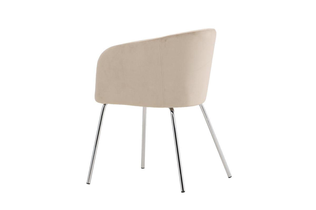 Berit spisebordsstol - beige, sølv - billede 5
