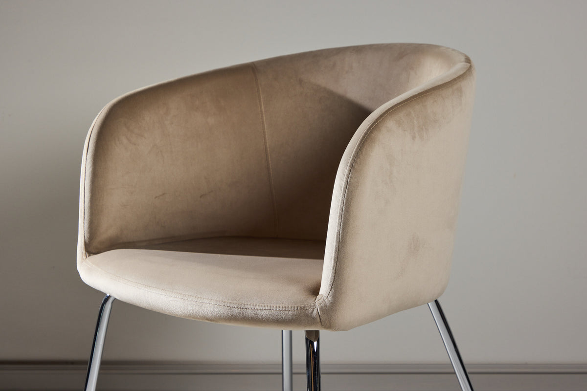 Berit spisebordsstol - beige, sølv - billede 15