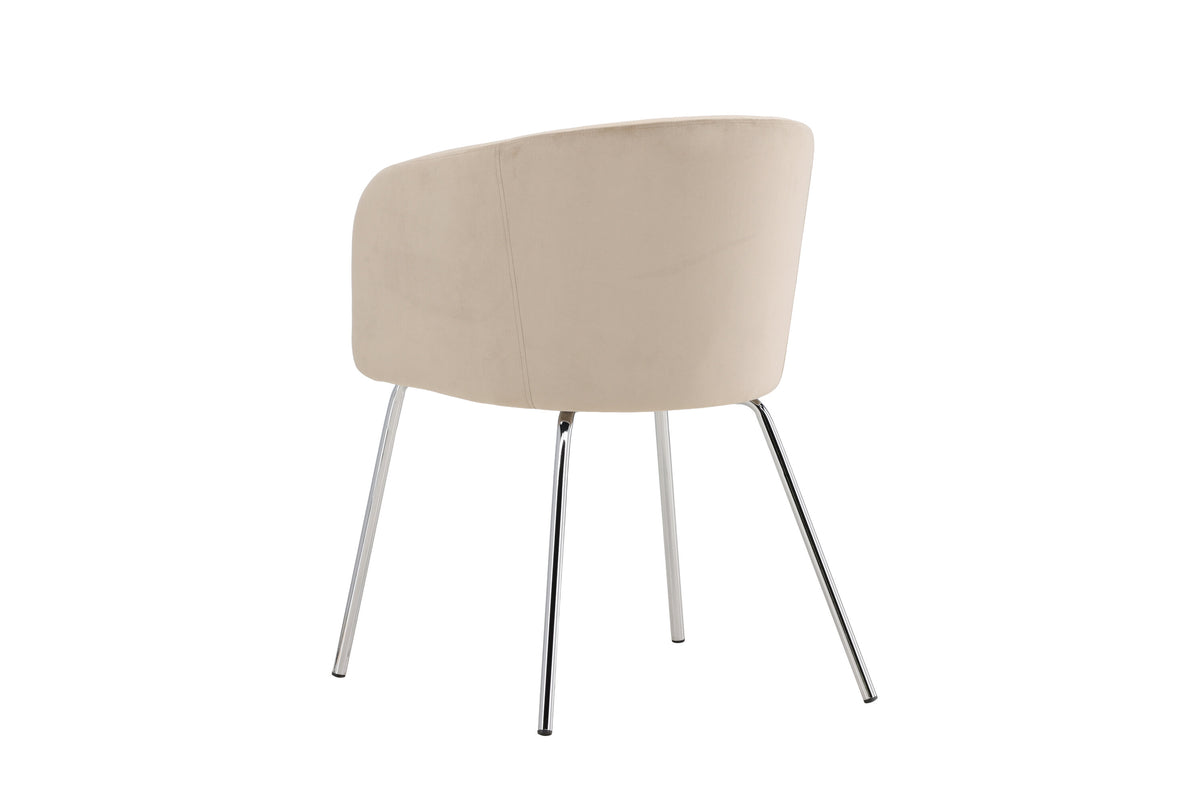 Berit spisebordsstol - beige, sølv - billede 6