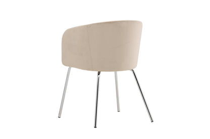 Berit spisebordsstol - beige, sølv - billede 6