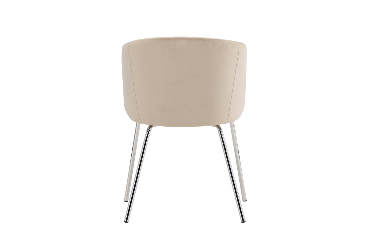 Berit spisebordsstol - beige, sølv - billede 7
