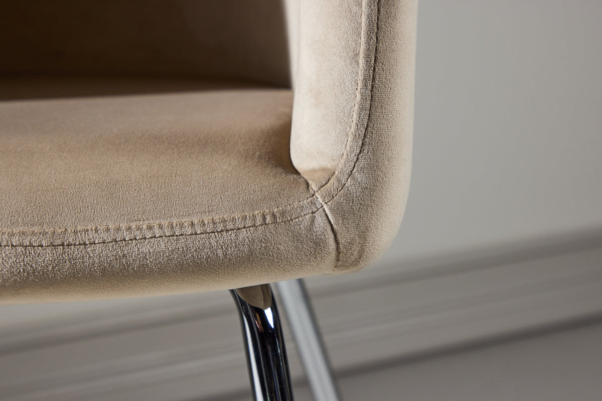 Berit spisebordsstol - beige, sølv - billede 16